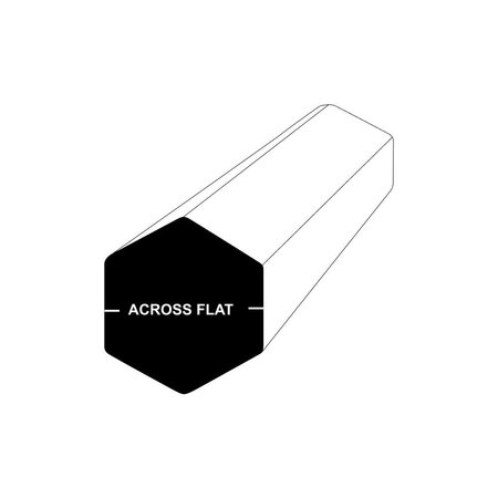 ONLINEMETALS 0.875" Aluminum Hex Bar 6262-T6511-Extruded 15281